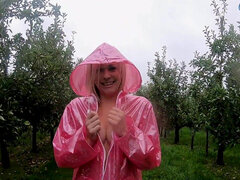 Lucy's Transparent Rainwear & Outdoor Public Pussy Tease