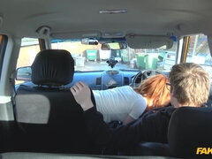 Ryan Ryder And Ella Hughes In Bending A Ginger Nympho Over In The Front Seat Of A Car