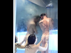 Popó, Apu, Hd, Természetes, Természetes mellek, Zuhanyozó, Gyengéd kefélés, Tini