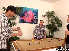 Analny, Duże cycki, Blondynka, Obciąganie, Kutas, Styl na pieska, Hardcore, Trójkąt