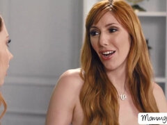 18, 금발의, 키스, 레즈비언, 나이든, 밀프, 엄마, 청소년