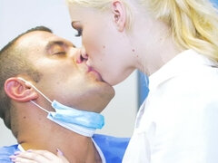 Nurse Misha Cross feeds her oral fixation and gets fucked by the doctor
