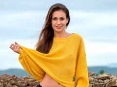 Bruinharig, Buiten, Geschoren, Mager, Alleen, Tieten likken