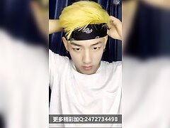 Kpop idol like twink wank it off on web cam
