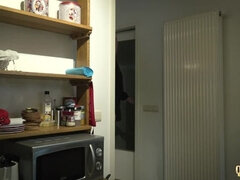 18, ブロンド, フェラチオ, 茶髪の, なめる, ティーン, 三人, オッパイの