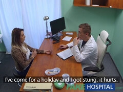 Victoria Summers' fake hospital Holiday makes her pussy lick & doggy style unforgettable!