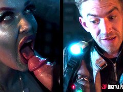 Grosser arsch, Grosser schwanz, Grosse titten, Blasen, Kehlenfick, Schwanz, Hardcore, Hd