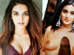 Nidhi Agerwal jizz Tribute #1 With Lotion